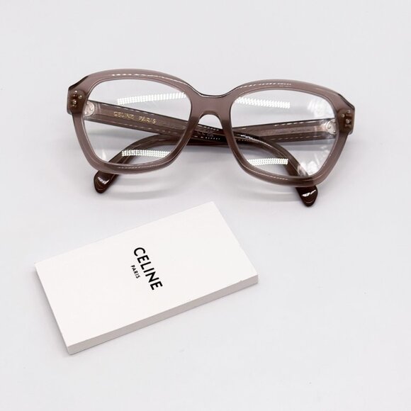 NEW CELINE CL50100I 045 WOMEN SHINY HAZELNUT EYEGLASSES CELINE - Picture 12 of 13